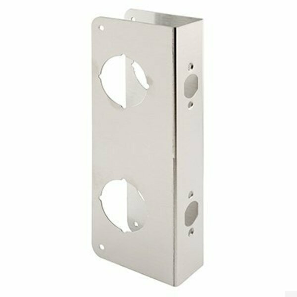 Prime-Line Stainless Steel Lock and Door Reinforcement Plate for 1-3/4 In. Thick Doors, Stainless Steel Finish U 9595